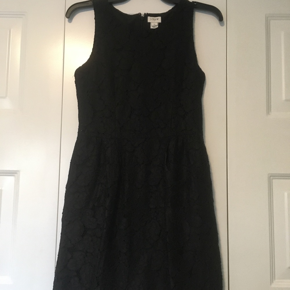 NWT J. Crew black lace sleeveless dress size 00